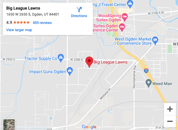 Big League Lawns Location Map